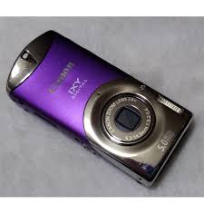 Cámara digital vintage Canon Powershot morada en Costa Rica